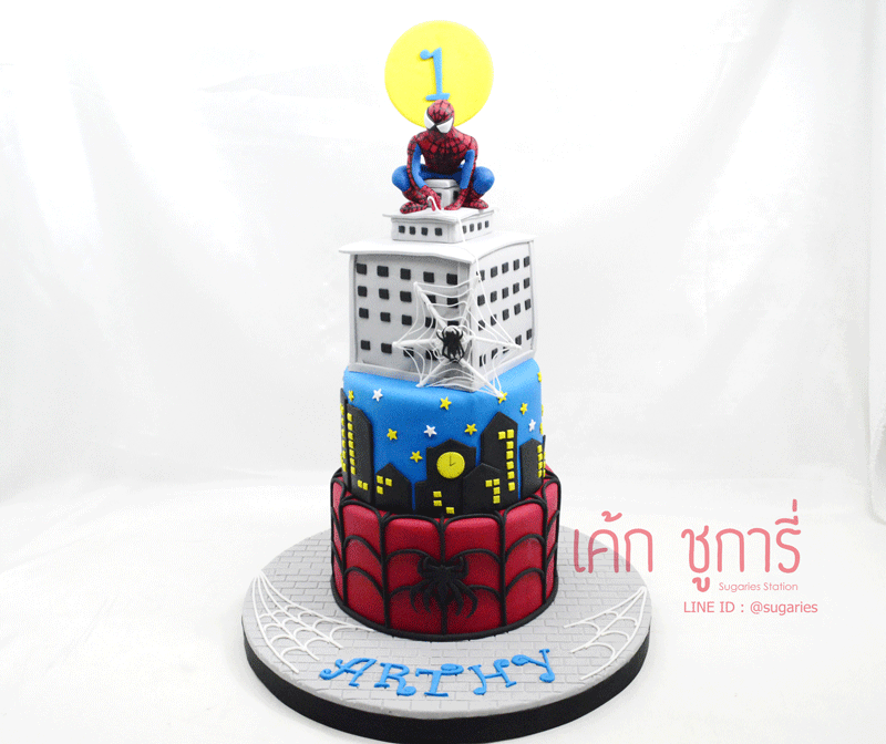 เค้กซุปเปอร์ฮีโร่-Spiderman-03