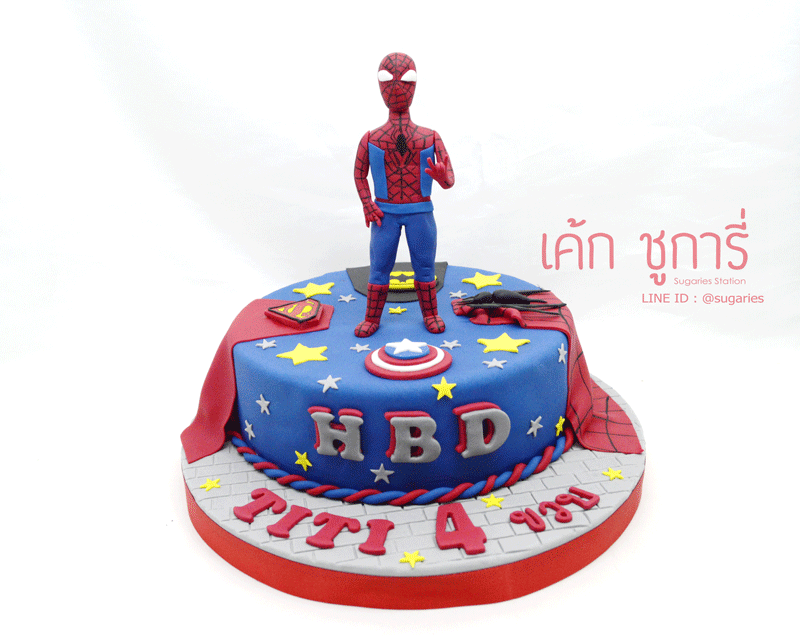 เค้กซุปเปอร์ฮีโร่-Spiderman-05