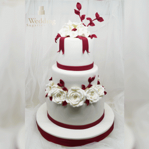 Burgundy-theme-wedding-cake